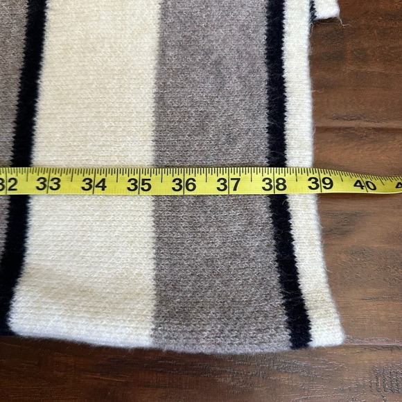 ANTHROPOLOGIE Pencey Long Stripe Open Vest in Grey White Navy - Picture 12 of 12